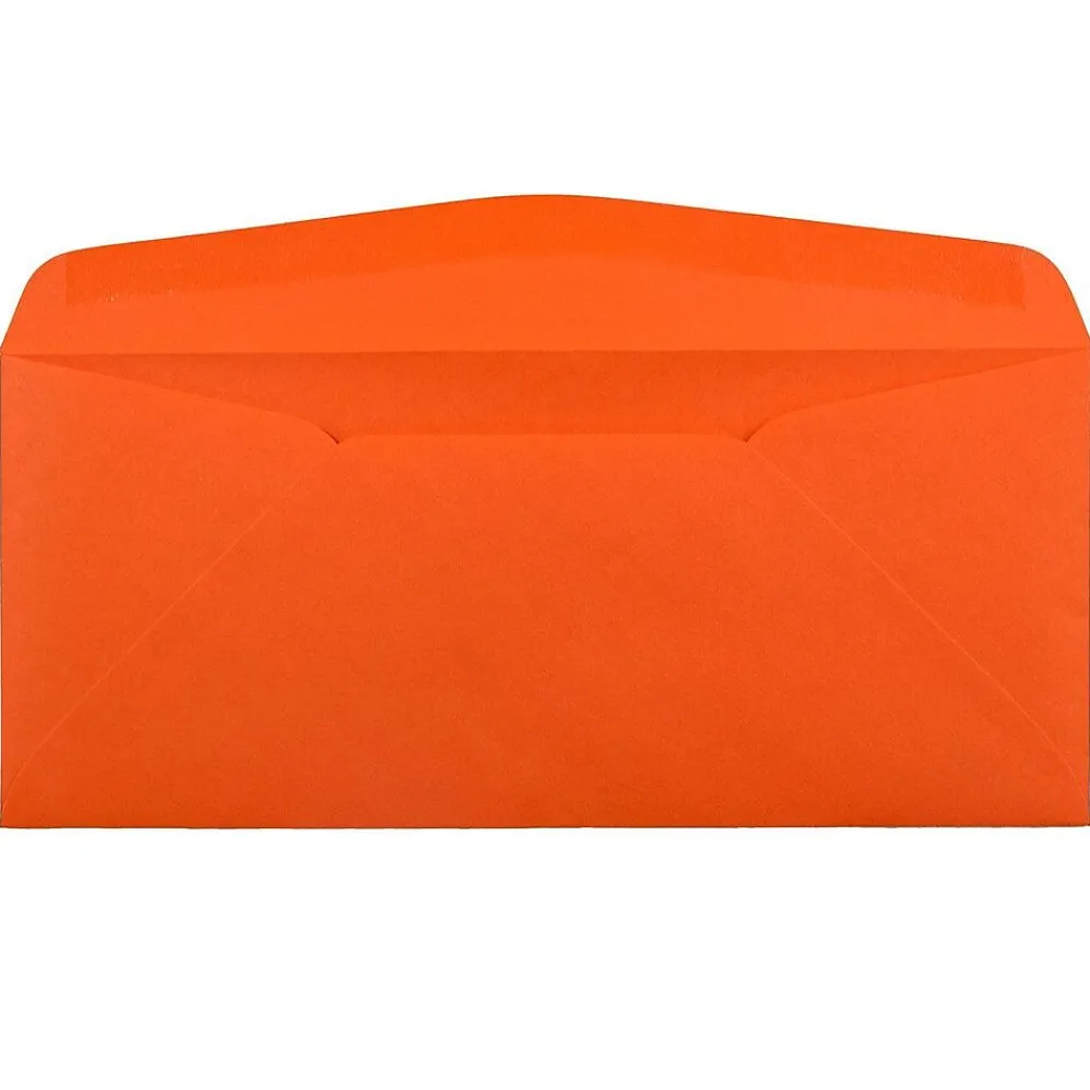 Sale JAM Paper #10 Business Window Envelopes, 4.125 x 9.5, Orange Recycled, 25/Pack (5156477)
