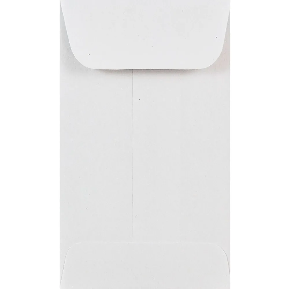 Outlet JAM Paper #3 Coin Business Envelopes, 2.5 x 4.25, White, 25/Pack (1623183)