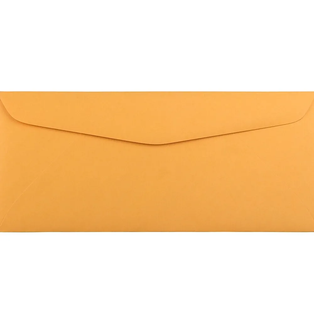 Sale JAM Paper #12 Kraft Business Commercial Envelope, 4 3/4" x 11", Manila Brown Kraft, 50/Pack (80762I)