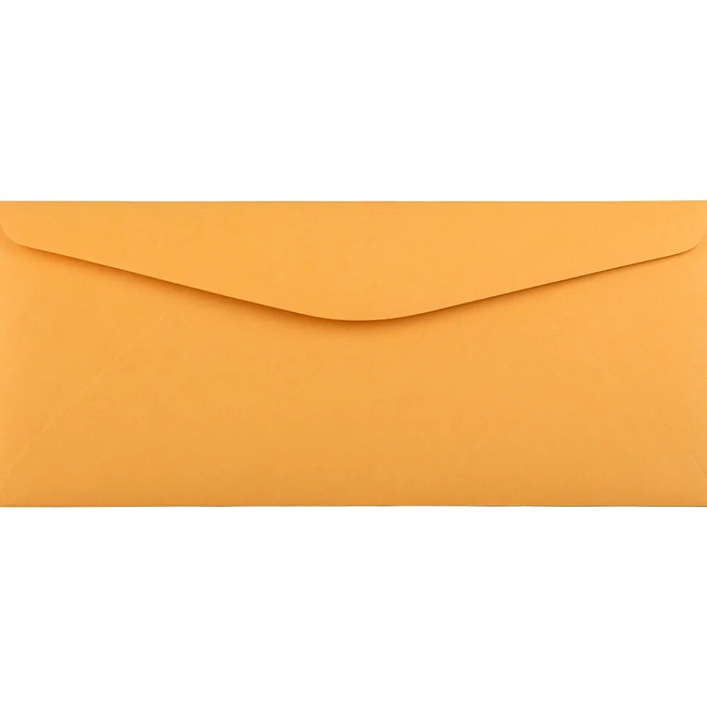 Outlet JAM Paper #11 Kraft Business Commercial Envelope, 4 1/2" x 10 3/8", Manila Brown Kraft, 50/Pack (1633180I)