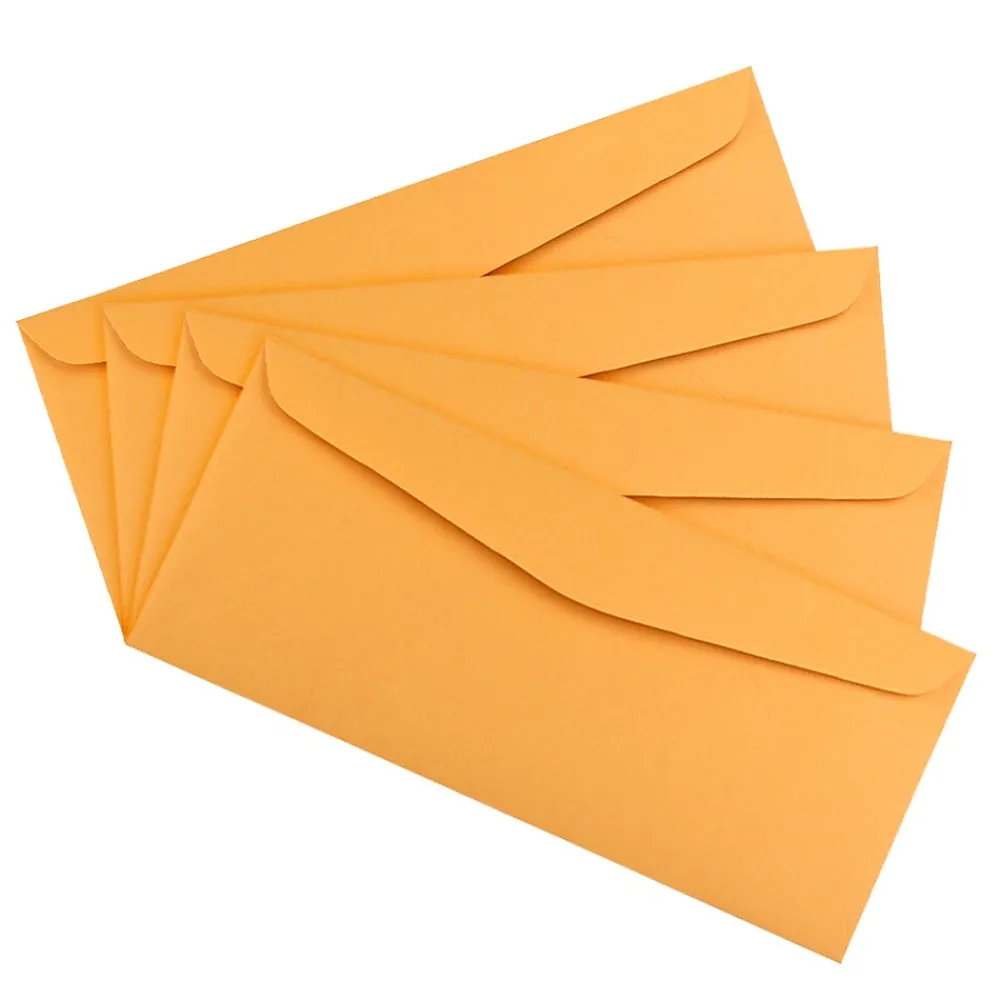 Sale JAM Paper #14 Kraft Business Commercial Envelope, 5" x 11 1/2", Brown Kraft, 25/Pack (1633182)