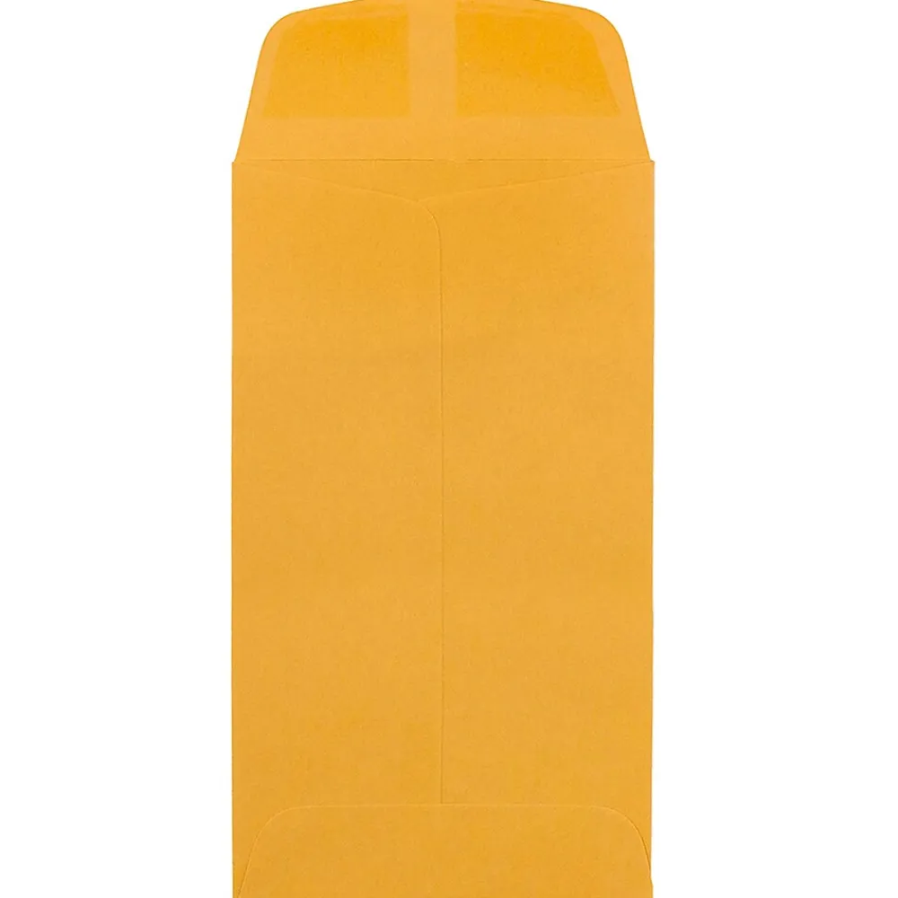 Best JAM Paper #6 Kraft Coin Envelope, 3 3/8" x 6", Brown Kraft, 25/Pack (1623992)