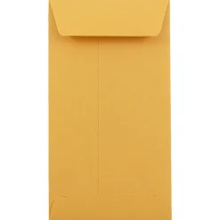 Outlet JAM Paper #7 Kraft Coin Envelope, 3 1/2" x 6 1/2", Brown Kraft, 1000/Carton (95125B)