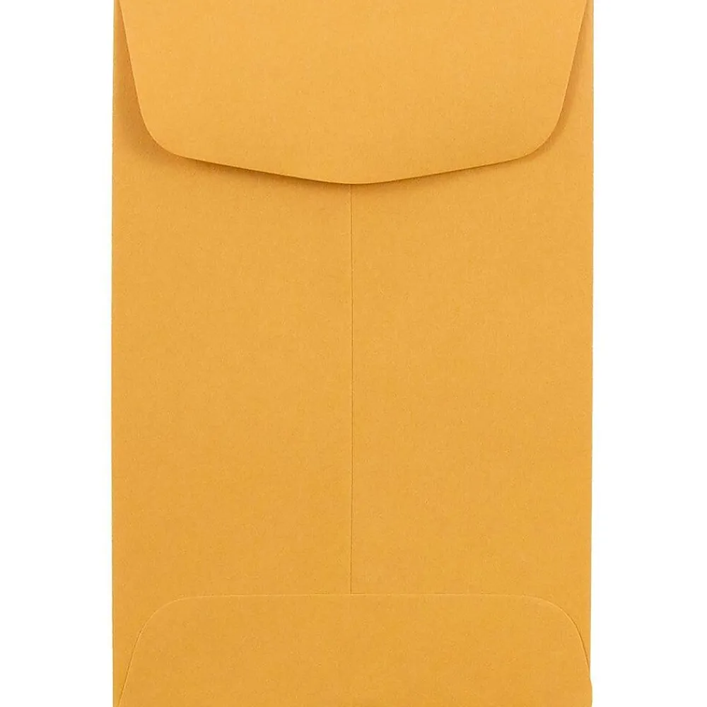 Online JAM Paper #4 Kraft Coin Envelope, 3" x 4 1/2", Brown Kraft, 100/Pack (356731206B)