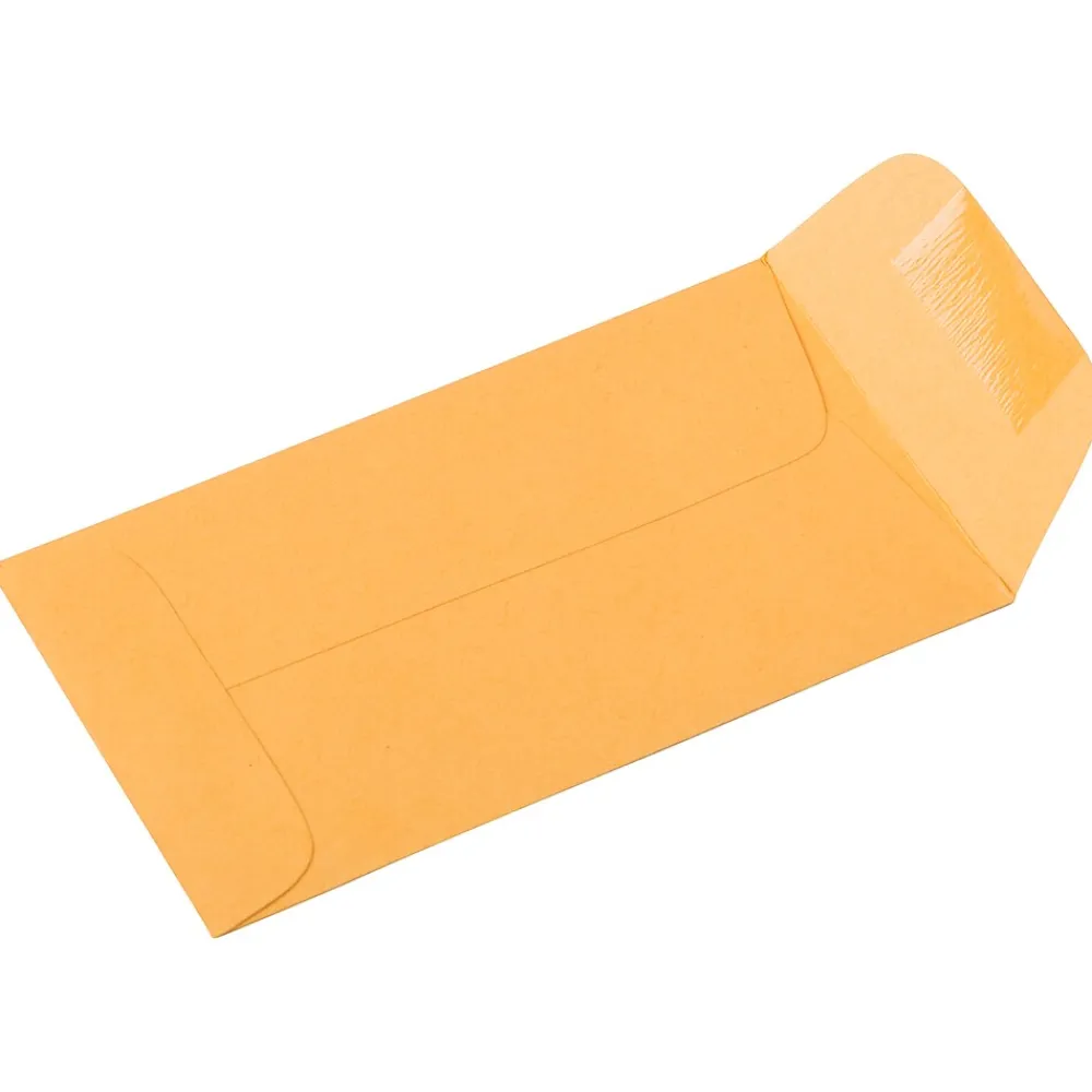 Best JAM Paper #3 Kraft Coin Envelope, 2 1/2" x 4 1/4", Brown Kraft, 50/Pack (1623989I)