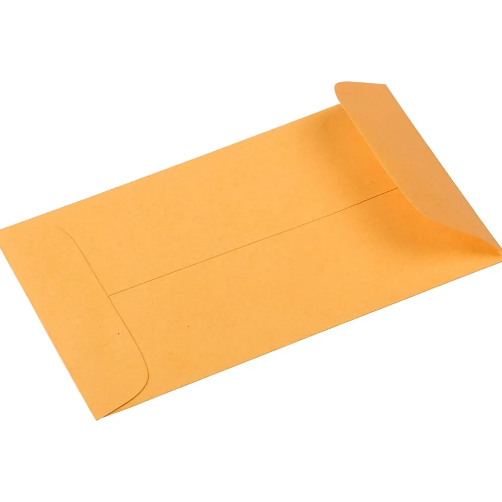 Best JAM Paper #3 Kraft Coin Envelope, 2 1/2" x 4 1/4", Brown Kraft, 50/Pack (1623989I)