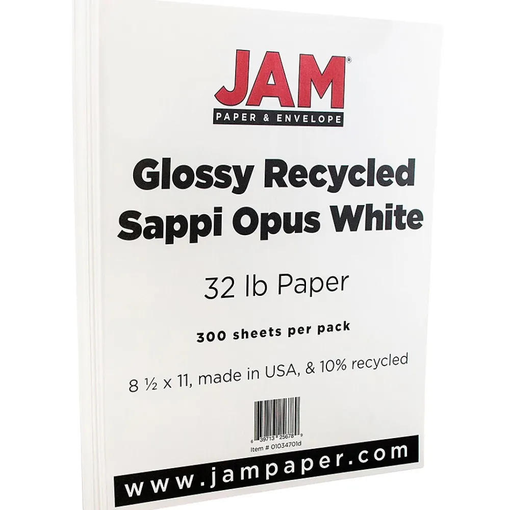 Card Stock*JAM Paper 32 lb. Cardstock Paper, 8.5" x 11", White, 250 Sheets/Ream (1592227)