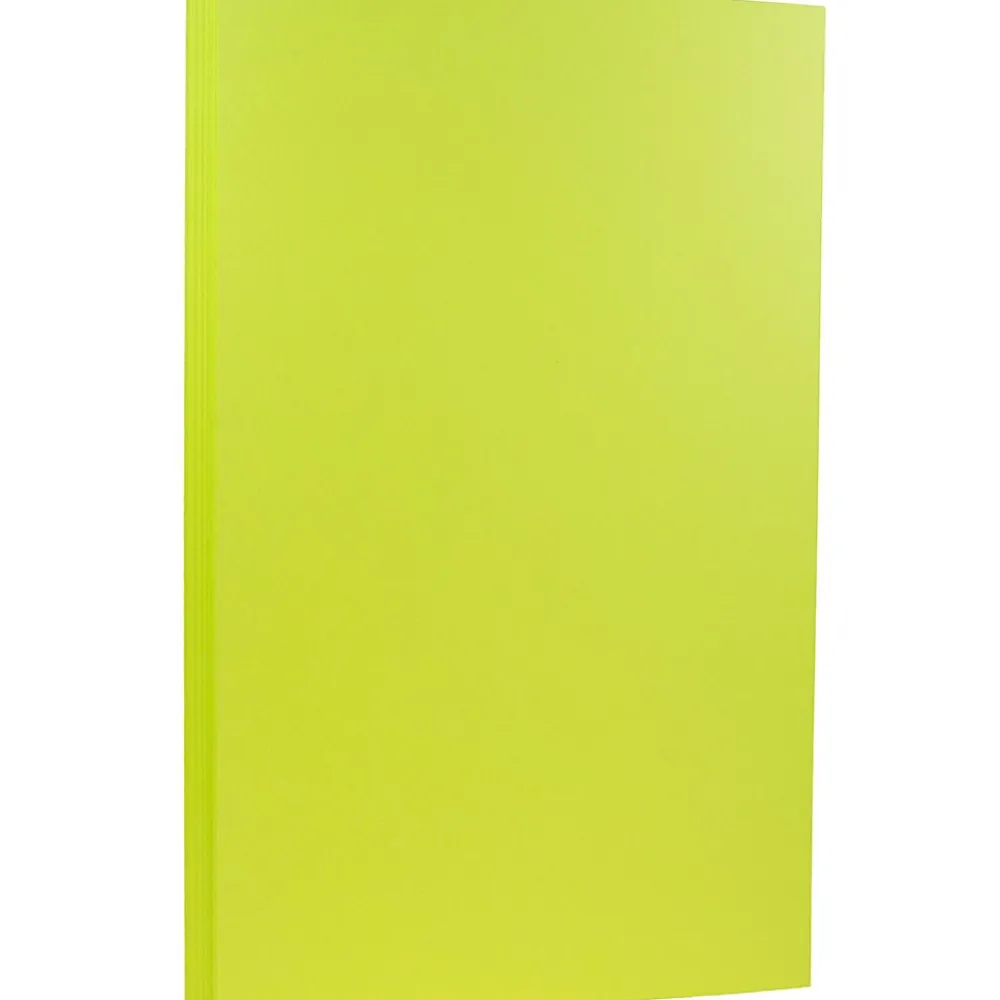 Card Stock*JAM Paper 65 lb. Cardstock Paper, 8.5" x 14", Ultra Lime Green, 50 Sheets/Pack (16730929)