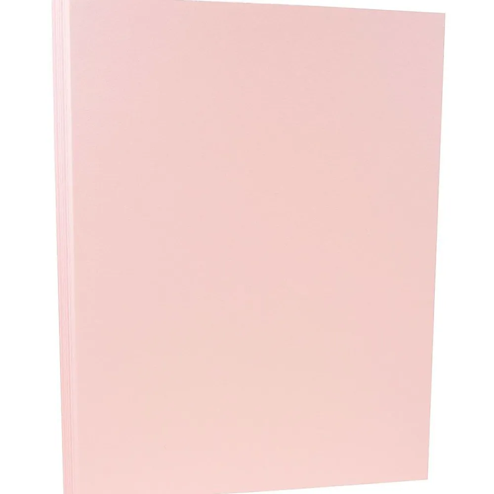 Card Stock*JAM Paper 80 lb. Cardstock Paper, 8.5" x 11", Baby Pink, 50 Sheets/Pack (5155791)