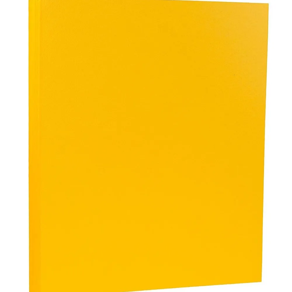 Card Stock*JAM Paper 80 lb. Cardstock Paper, 8.5" x 11", Sunflower Yellow, 250 Sheets/Ream (16729203B)