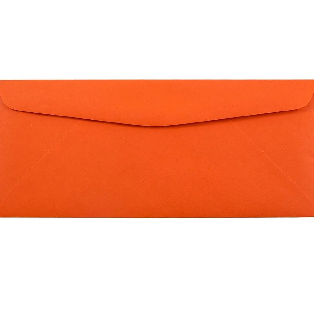 Best JAM Paper #10 Window Envelope, 4 1/8" x 9 1/2", Orange, 50/Pack (5156477I)