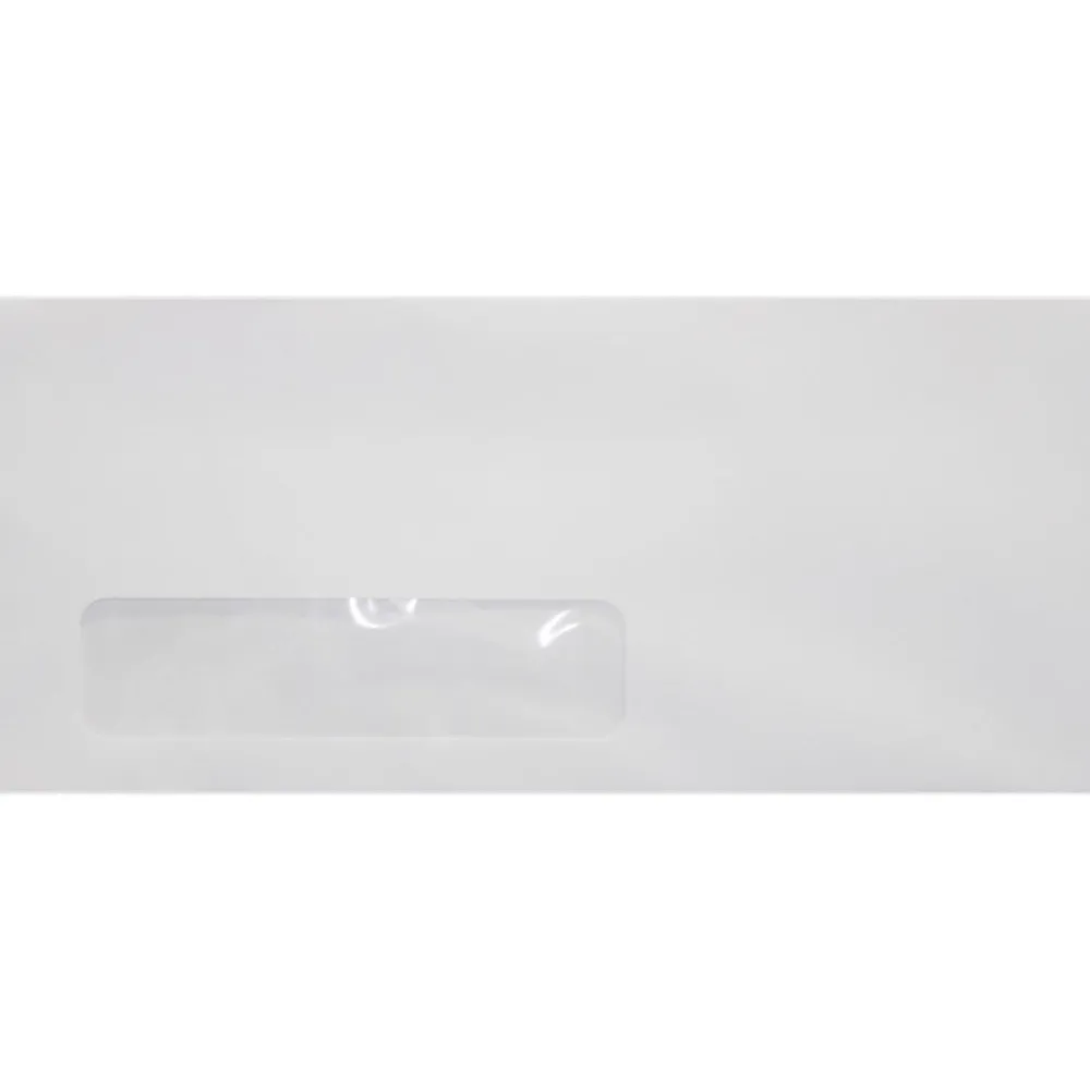 Clearance JAM Paper #10 Window Envelopes (4 1/8 x 9 1/2), 24lb., Bright White, Laser Safe, 250/pack