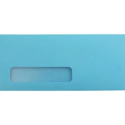 JAM Paper #10 Window Envelope, 4 1/8" x 9 1/2", Blue, 25/Pack (5156476)