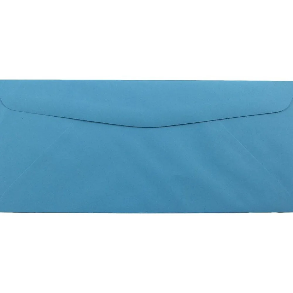 JAM Paper #10 Window Envelope, 4 1/8" x 9 1/2", Blue, 25/Pack (5156476)