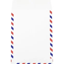 Clearance JAM Paper 9 x 12 Airmail Open End Catalog Envelopes, White, 50/Pack (1430744I)