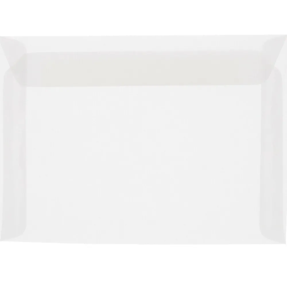 JAM Paper 8.75 x 11.5 Booklet Translucent Vellum Envelopes, Clear, 25/Pack (2851370)