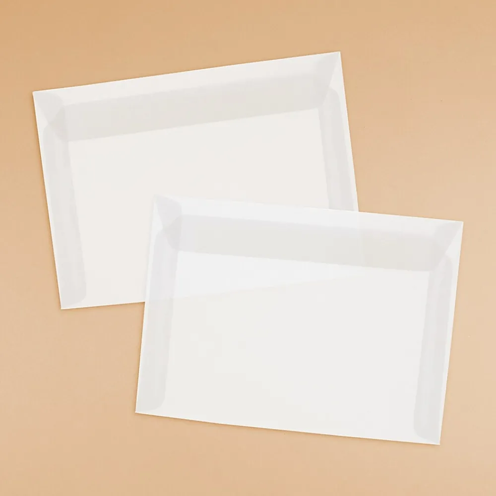 JAM Paper 8.75 x 11.5 Booklet Translucent Vellum Envelopes, Clear, 25/Pack (2851370)