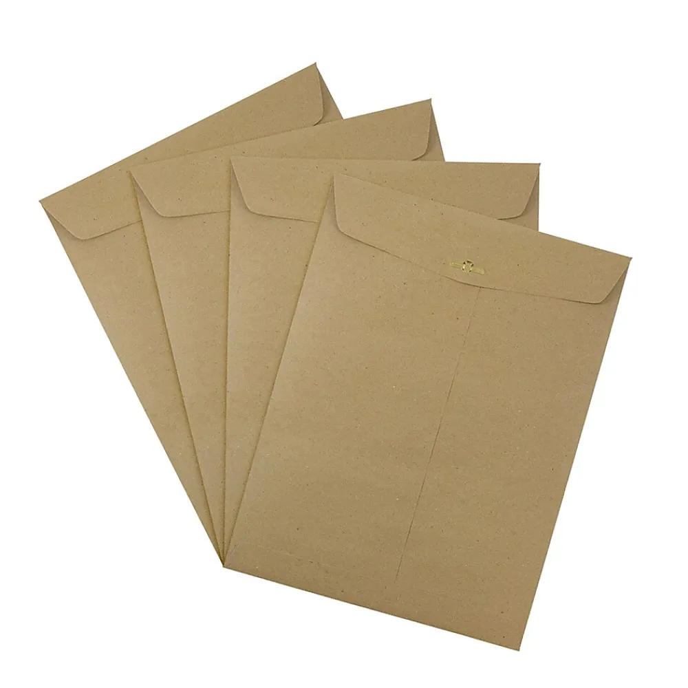 Best JAM Paper 9 x 12 Kraft Open End Catalog Envelopes with Clasp Closure, Brown Kraft Paper Bag, 10/Pack (563120849A)
