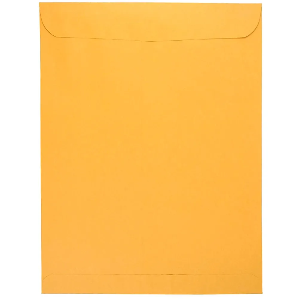 Best JAM Paper 11.5 x 14.5 Kraft Open End Catalog Envelopes with Peel and Seal Closure, Brown Kraft Manila, Bulk 500/Box (13034235c)