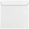Clearance JAM Paper 11.5" x 11.5" Large Square Invitation Envelopes, White, 25/Pack (3992321)