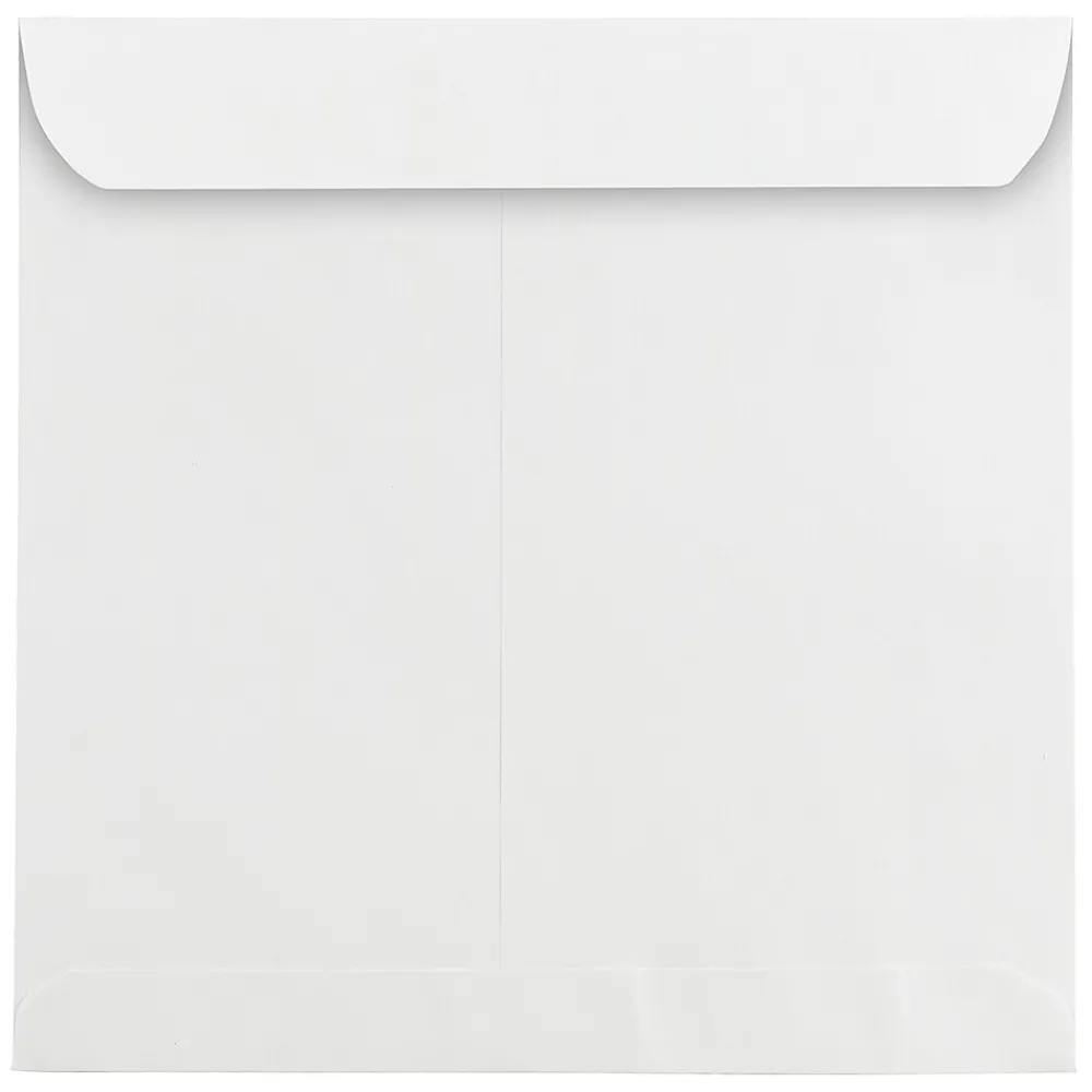 Online JAM Paper 11.5" x 11.5" Large Square Invitation Envelopes, White, 100/Pack (03992321B)