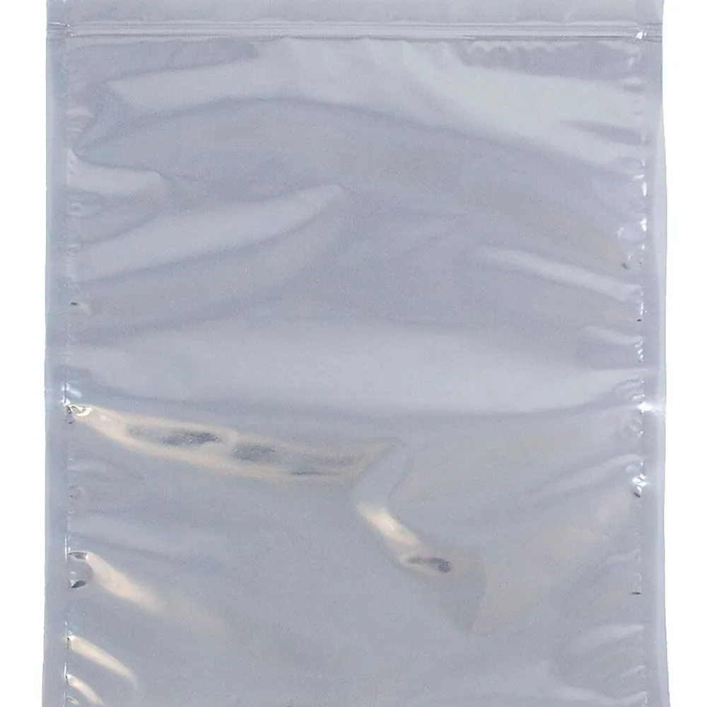 Clearance JAM Paper 9 x 12 Open End Catalog Foil Envelopes with Zip Closure, Clear, 100/Pack (300912A58A3B)