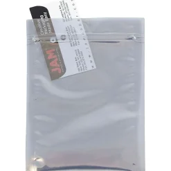 Clearance JAM Paper 9 x 12 Open End Catalog Foil Envelopes with Zip Closure, Clear, 100/Pack (300912A58A3B)