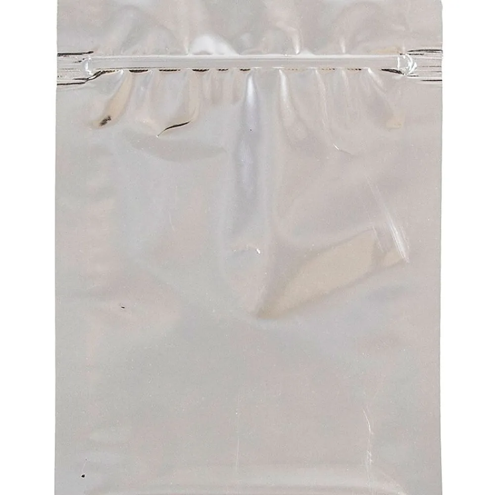 Outlet JAM Paper 4 x 6 Open End Catalog Foil Envelopes with Zip Closure, Clear, 25/Pack (30046A58A1)