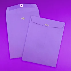 Best JAM Paper 10 x 13 Open End Catalog Colored Envelopes with Clasp Closure, Violet Purple Recycled, 25/Pack (v0128182a)