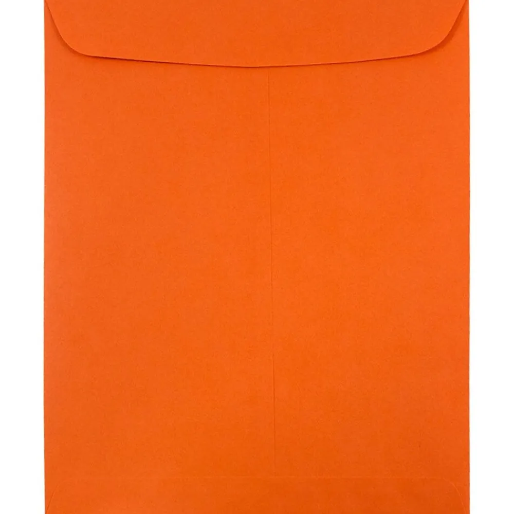Online JAM Paper 9 x 12 Open End Catalog Colored Envelopes, Orange Recycled, 50/Pack (80410i)