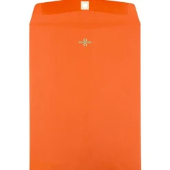 JAM Paper 10 x 13 Open End Catalog Colored Envelopes with Clasp Closure, Orange Recycled, 25/Pack (913745a)
