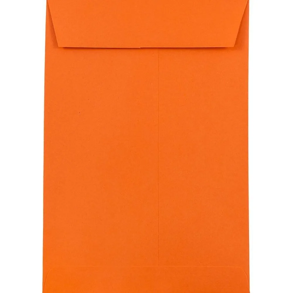 Outlet JAM Paper 6 x 9 Open End Catalog Colored Envelopes, Orange Recycled, 25/Pack (88129a)