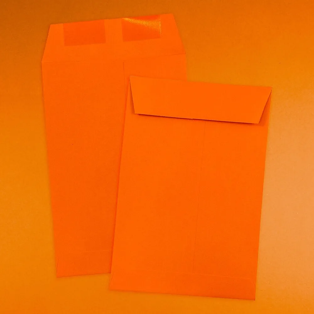 Outlet JAM Paper 6 x 9 Open End Catalog Colored Envelopes, Orange Recycled, 25/Pack (88129a)