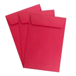 Best JAM Paper 6 x 9 Open End Catalog Colored Envelopes, Red Recycled, 50/Pack (v0128139i)