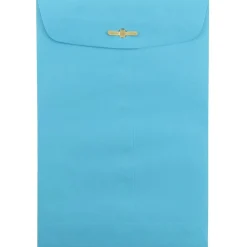 Sale JAM Paper ® 6 x 9 Open End Catalog Colored Envelopes with Clasp Closure, Blue Recycled, 25/Pack (V0128123F)