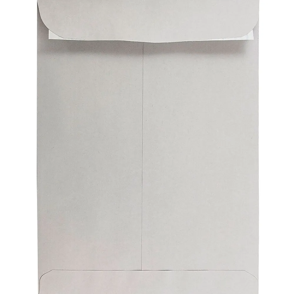 Clearance JAM Paper 9 x 12 Open End Catalog Envelopes with Peel and Seal Closure, Light Grey, 100/Pack (12931115c)