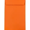 JAM Paper 6 x 9 Open End Catalog Colored Envelopes, Orange Recycled, 100/Pack (88129)