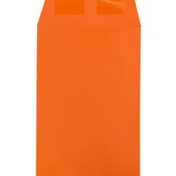 JAM Paper 6 x 9 Open End Catalog Colored Envelopes, Orange Recycled, 100/Pack (88129)