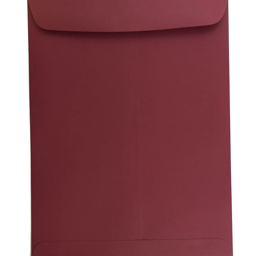 JAM Paper 10 x 13 Open End Catalog Envelopes, Dark Red, 100/Pack (31287541)
