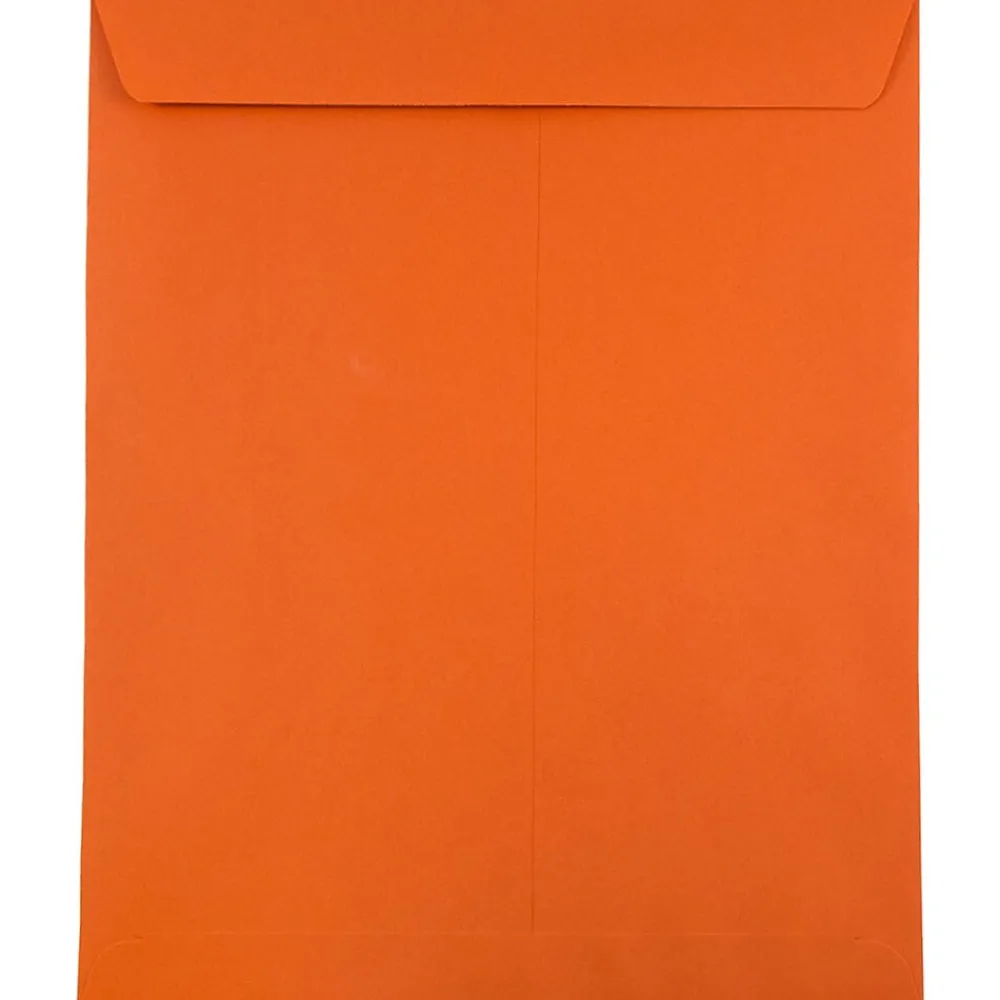 Sale JAM Paper 10 x 13 Open End Catalog Colored Envelopes, Orange Recycled, 100/Pack (87766)