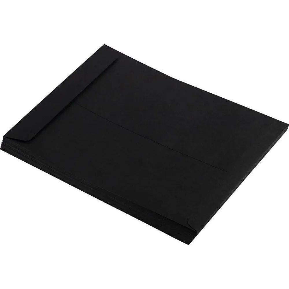 Discount JAM Paper 10" x 13" Open End Catalog Envelopes, Black, 10/Pack (87733B)