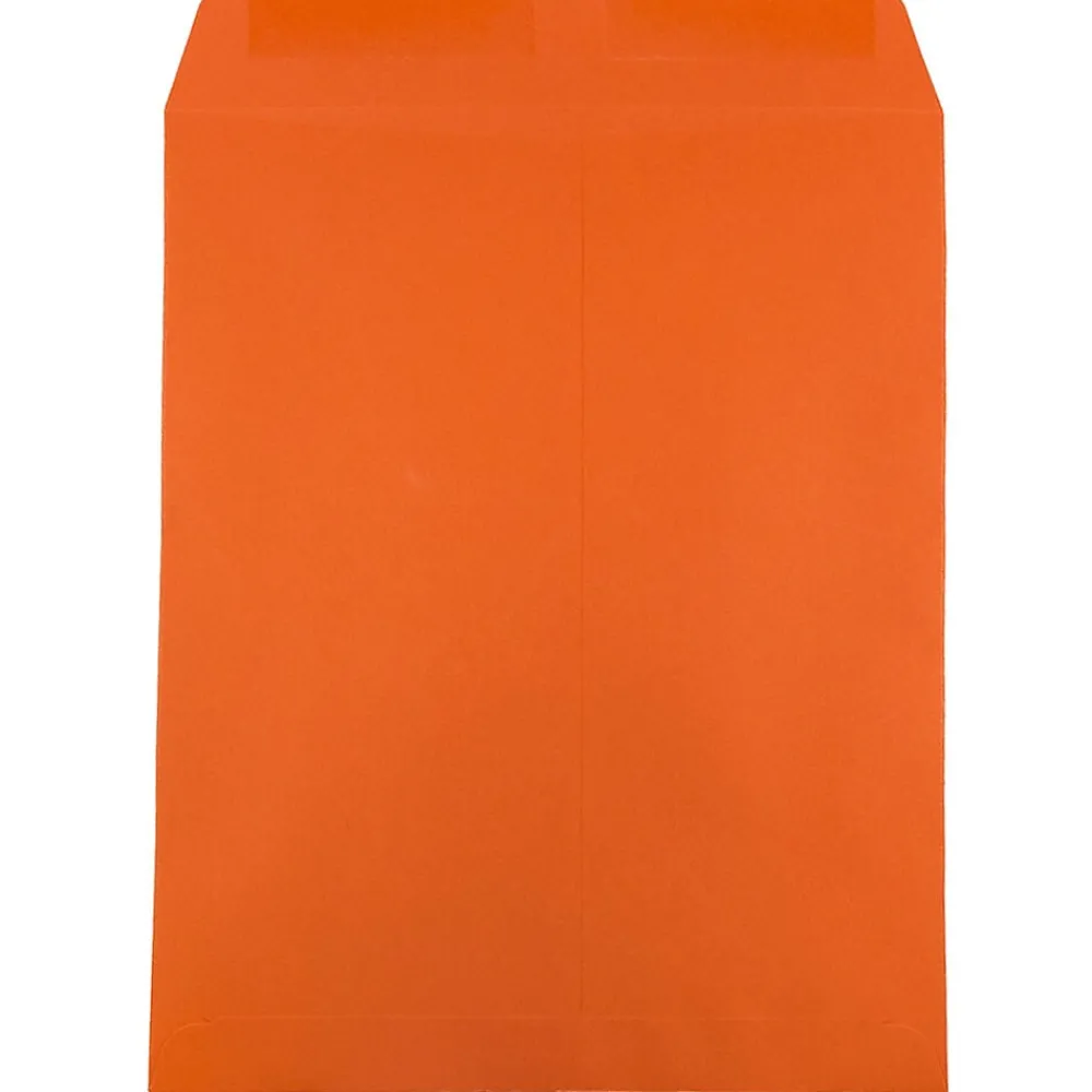 Sale JAM Paper 10" x 13" Open End Catalog Colored Envelopes, Orange Recycled, 10/Pack (87766B)