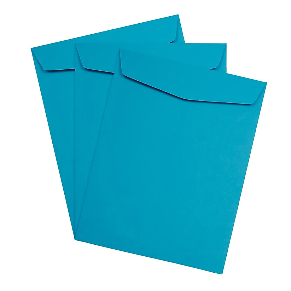 Online JAM Paper 10" x 13" Open End Catalog Colored Envelopes, Blue Recycled, 10/Pack (87725B)