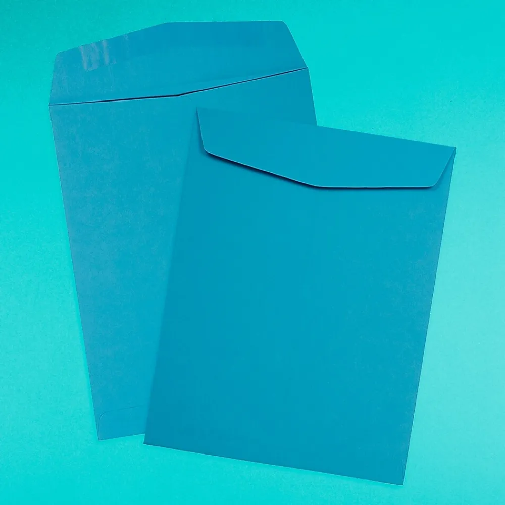Online JAM Paper 10" x 13" Open End Catalog Colored Envelopes, Blue Recycled, 10/Pack (87725B)