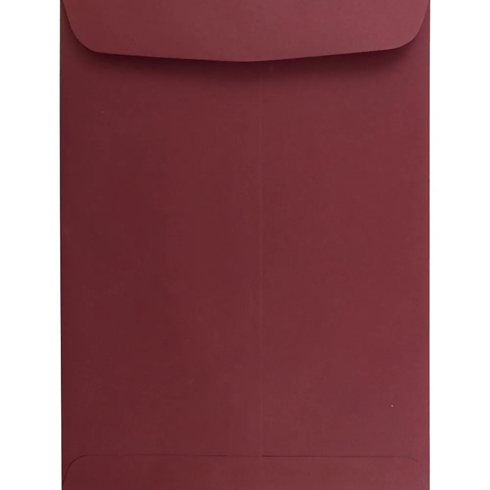 Clearance JAM Paper 9" x 12" Open End Catalog Envelopes, Dark Red, 10/Pack (31287532B)