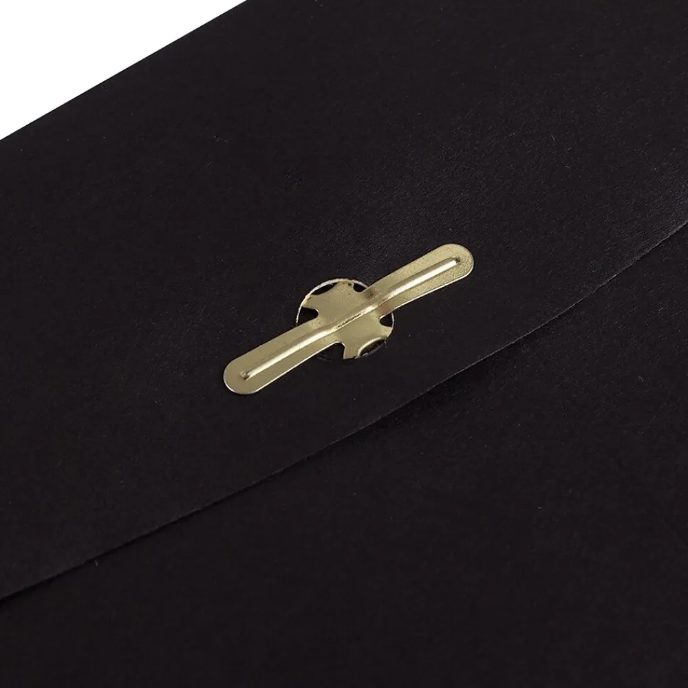 Clearance JAM Paper 6" x 9" Open End Catalog Envelopes with Clasp Closure, Black, 10/Pack (87915B)