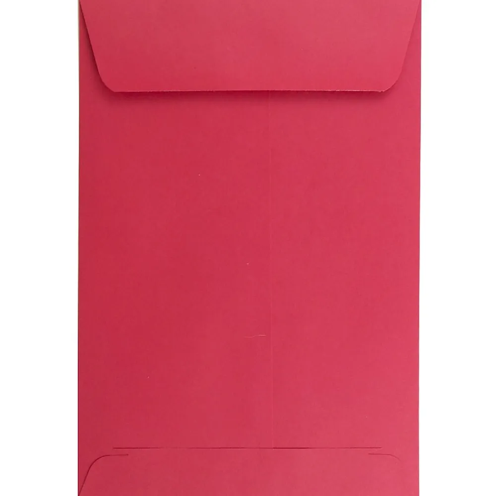 Discount JAM Paper 6" x 9" Open End Catalog Colored Envelopes, Red Recycled, 10/Pack (V0128139B)