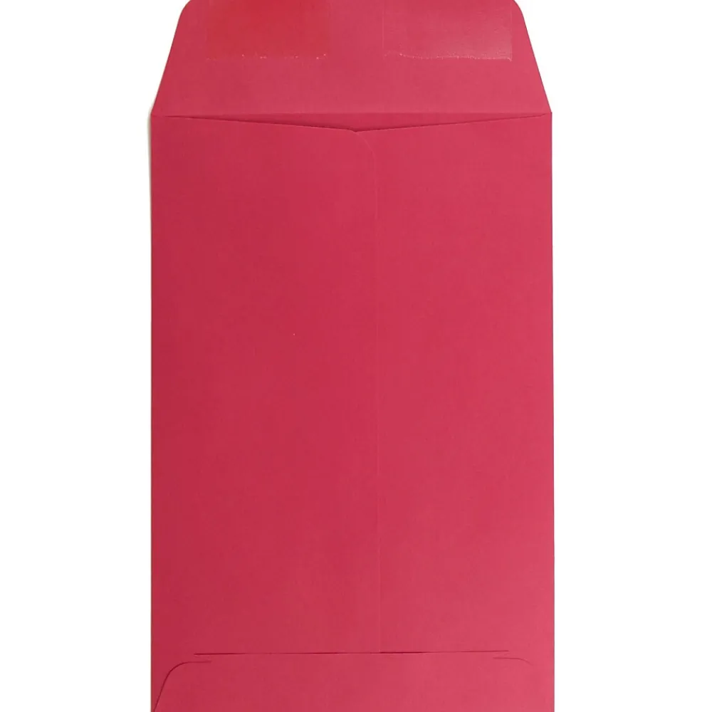Discount JAM Paper 6" x 9" Open End Catalog Colored Envelopes, Red Recycled, 10/Pack (V0128139B)