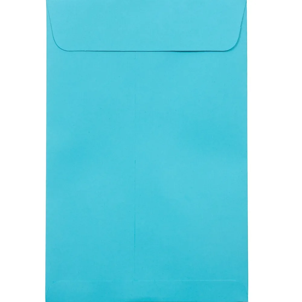 Hot JAM Paper 6 x 9 Open End Envelopes, Pool Blue, 500 Pack (1644-102-500)