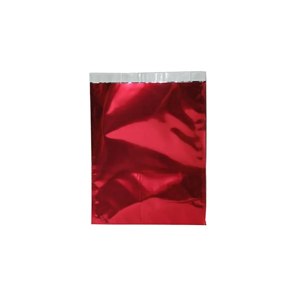 Clearance JAM Paper 9 x 12 Open End Foil Envelopes with Peel & Seal Closure, Red, 100/Pack (01323292B)